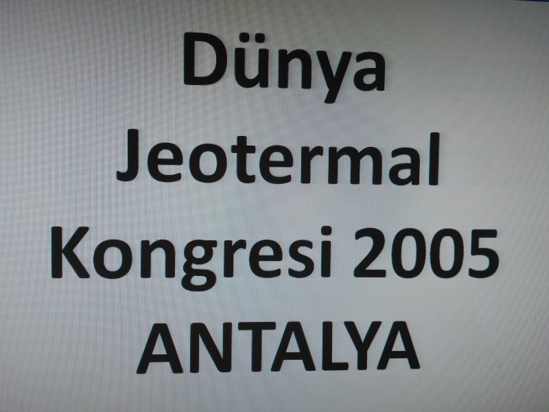 Dünya Jeotermal Kongresi 2005