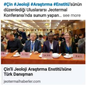 JEOTERMALDE ÇİN'E TÜRK DANIŞMAN